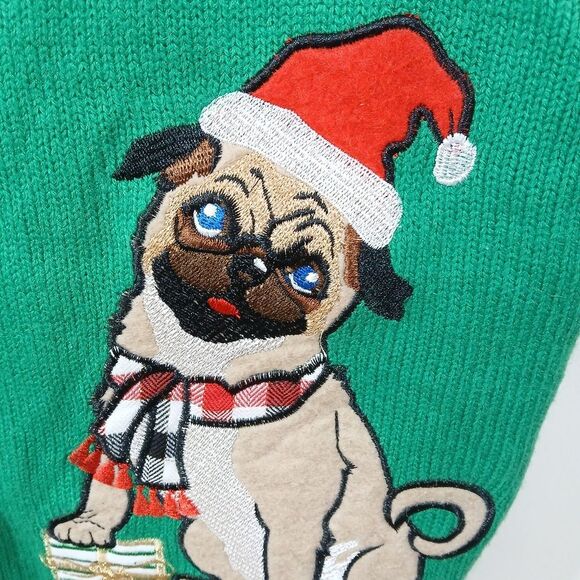 Christmas Holiday Pug Sweater Vest - Picture 12 of 12